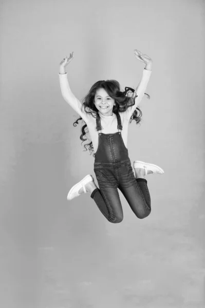 Childhood Teen Girl Jumping Background Childhood Teen Girl Childhood Teen — Φωτογραφία Αρχείου