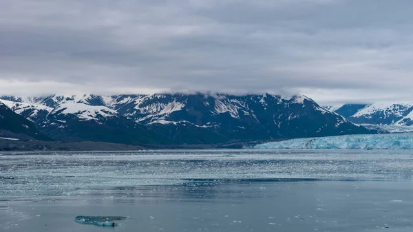 Снежная Гора Ледяной Аляске Пейзаж Горы Аляске Фото Горы Аляске — стоковое фото