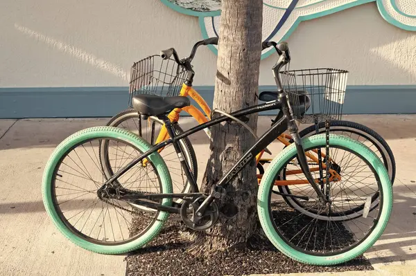 Key West Florida Diciembre 2015 Jamis Bicicleta Estacionada Árbol — Foto de Stock