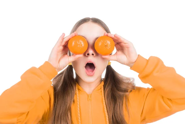 Παιδική Υγεία Εσπεριδοειδή Φυσικό Βιολογικό Φρέσκο Πορτοκάλι Υγιή Ζωή Δίαιτα — Φωτογραφία Αρχείου