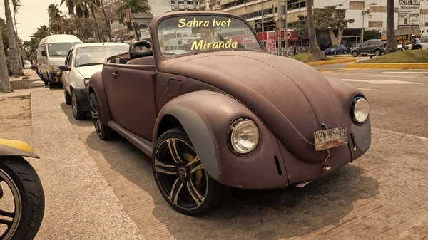 Acapulco Mexique Mai 2019 Volkswagen Kafer Voiture Rétro Vue Angle — Photo