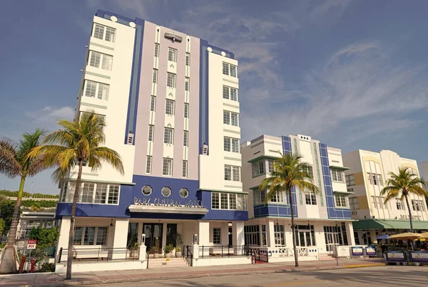 Miami Usa 2021 Április Art Deco Park Central Hotel Building — Stock Fotó