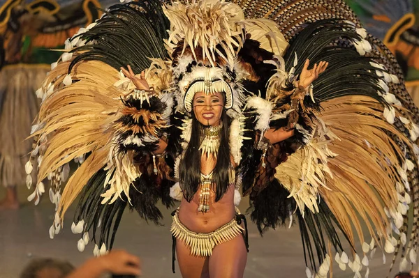 Parintins Brazylia Grudnia 2015 Samba Brazylijska Tancerka Karnawałowa — Zdjęcie stockowe