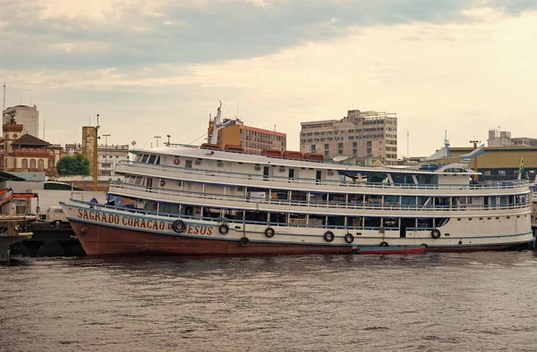 Manaus Brazylia Grudnia 2015 Sagrado Coracao Jesus Statek Wycieczkowy — Zdjęcie stockowe
