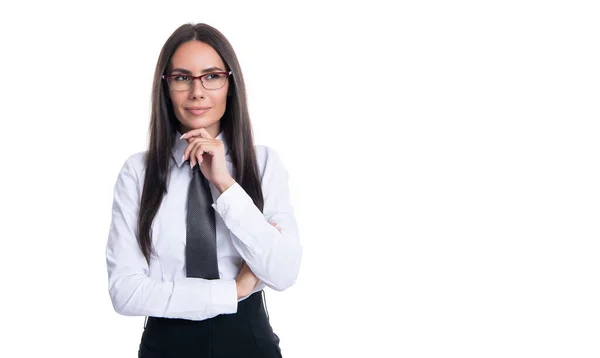 Photo Ceo Woman Wear Glasses Copy Space Ceo Woman Isolated — Stock Photo, Image