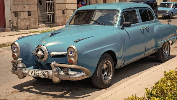 Hawana Kuba Maja 2019 Stare Auto Retro Studebaker Widok Boku — Zdjęcie stockowe