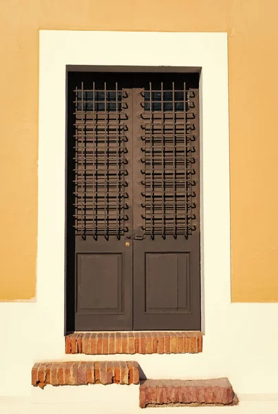 Evin Kepenkleri Olan Kapı Girişi Dışarıdaki Kapı Girişi Kapı Girişinin — Stok fotoğraf