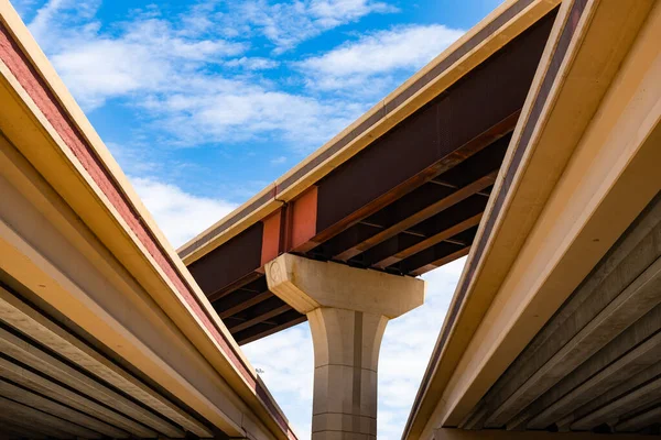 Arquitetura Sobrevoo Sistema Transporte Ponte Viaduto Estrada Viaduto Estrutural Perspectiva — Fotografia de Stock