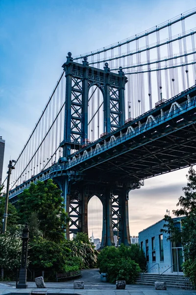 Most Manhattanowy Nowym Jorku Architektura Historycznego Mostu Manhattanie Most Łączący — Zdjęcie stockowe