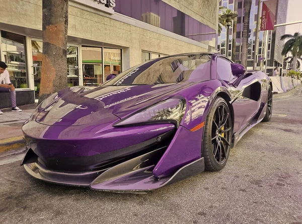 Los Angeles California Usa March 2021 Blue Mclaren Automotive Limited — Stock Photo, Image