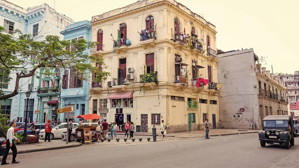Havane Cuba Mai 2019 Architecture Bâtiment Angle Dans Vieille Havane — Photo