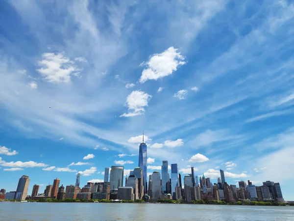 纽约市中心的纽约 曼哈顿天际线 纽约市New York City 摩天大楼的城市景观的Nyc 城市的建筑 市中心的庄园 大都市 大都市的城市景观 — 图库照片