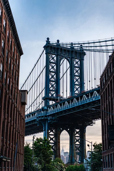 Arquitectura Urbana Nueva York Manhattan Bridge Nueva York Arquitectura Puente —  Fotos de Stock