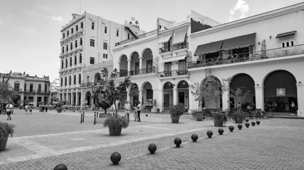 Habana Cuba Mayo 2019 Plaza Destino Con Colorido Edificio Antigua — Foto de Stock