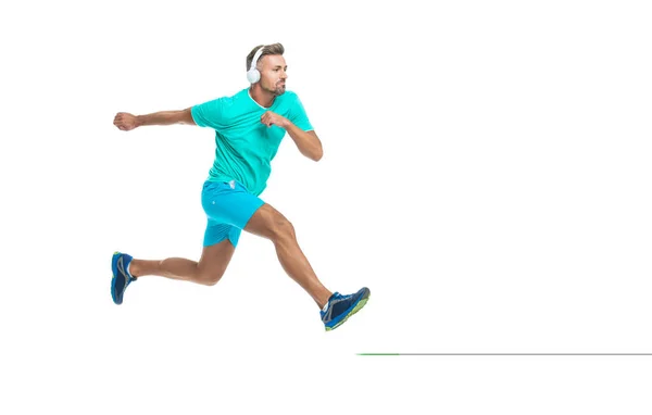 Deportista Corriendo Toda Velocidad Hacia Línea Meta Anuncio Corredor Deportivo —  Fotos de Stock