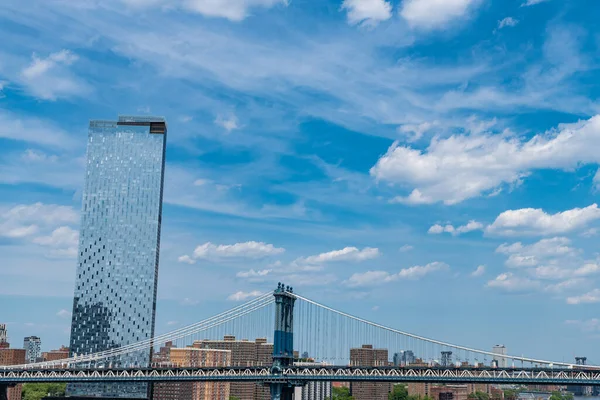 Most Łączący Dolny Manhattan Centrum Brooklynu Miejska Architektura Miasta Most — Zdjęcie stockowe