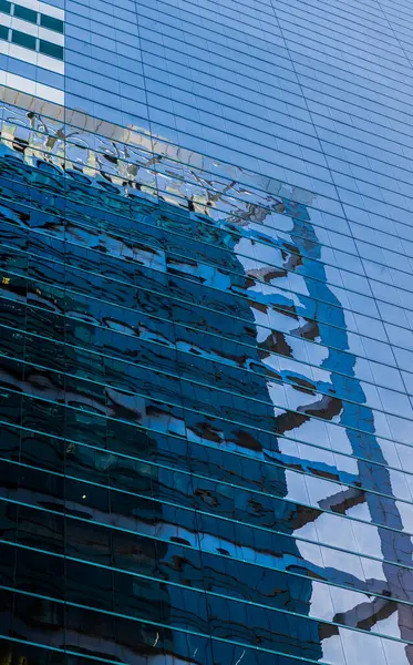 Wolkenkratzer Der Millionenstadt Innenstadt Mit Wolkenkratzer Der Perspektive Perspektivisch Betrachtet — Stockfoto