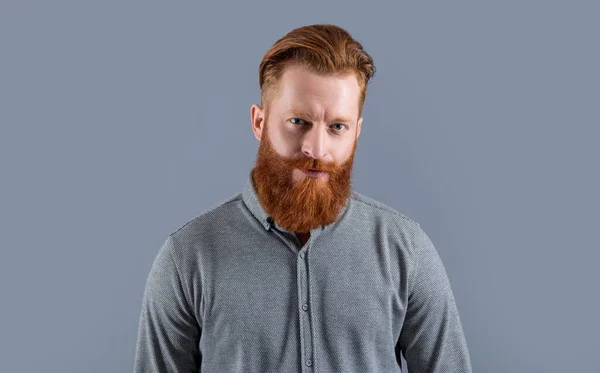 Toma Estudio Del Hombre Sin Afeitar Cuidado Barba Barbería Hombre —  Fotos de Stock