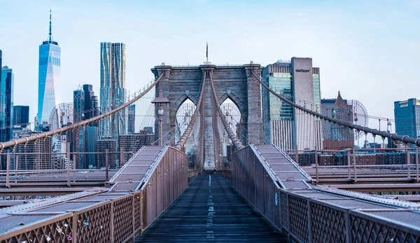 Architettura Urbana Della Città New York Ponte Brooklyn Usa Brooklyn — Foto Stock