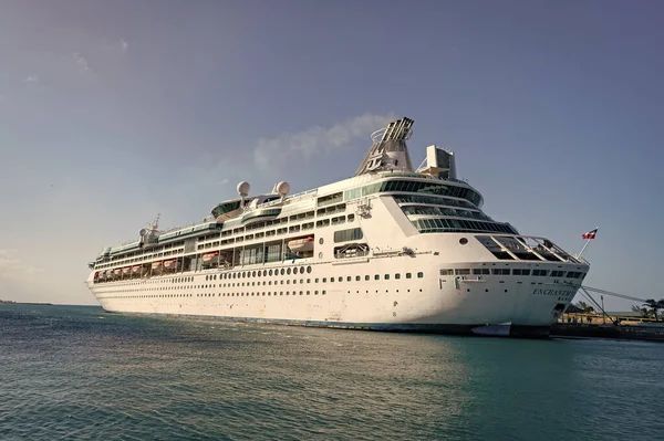 Nassau Bahamy Března 2016 Výletní Loď Cestě Přístavu — Stock fotografie