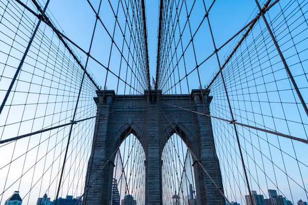 Architettura Della Città Metropoli Brooklyn Bridge New York City Architecture — Foto Stock