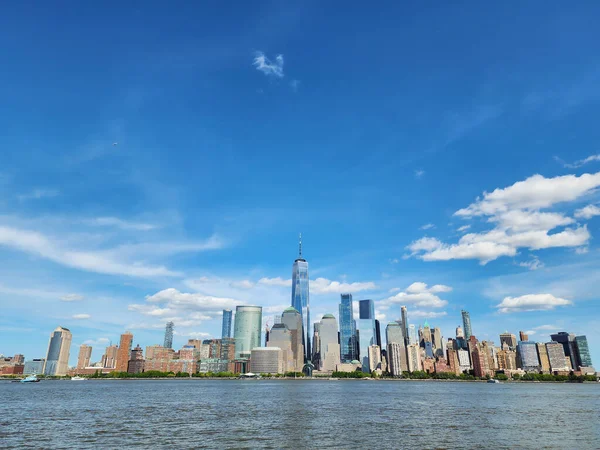 曼哈顿天际线 纽约市New York City 摩天大楼的城市景观的Nyc 城市的建筑 市中心的庄园 大都市 大都市的城市景观 纽约市中心的纽约 — 图库照片