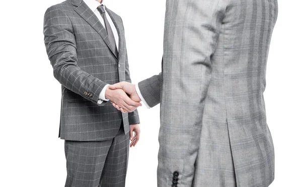 Partnership Business Men Handshaking Selective Focus Handshaking Business Men Partnership — Stock Photo, Image