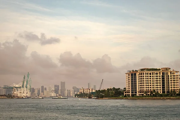 Miami Florida Usa Dubna 2021 Městská Městská Krajina Miami Moře — Stock fotografie