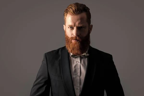 Portret Człowieka Studio Zrobione Smokingu Formalwear Mężczyzna Smokingu Oficjalne Ubranie — Zdjęcie stockowe