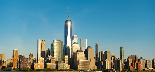 Skyskrapa Byggnad Nyc Urban Stadsarkitektur Midtown Manhattan Och Hudson Stadsbilden — Stockfoto