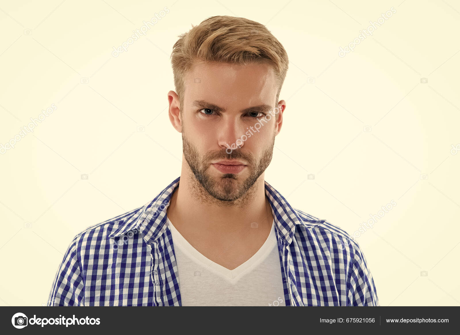 Portrait Young Man Isolated White Young Man Background Young Man ...