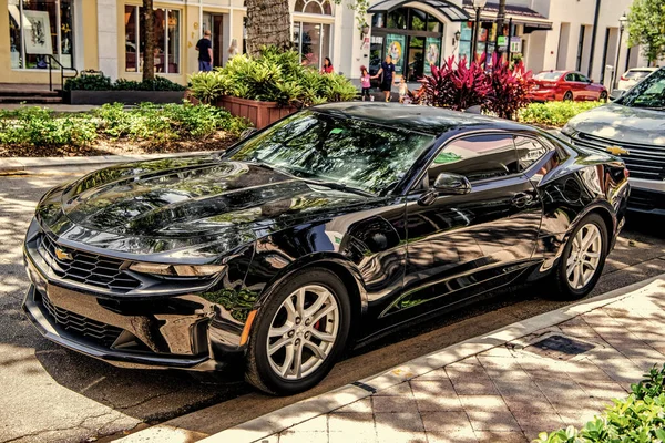 Miami Florida Abd Mart 2023 Siyah 2016 Chevrolet Camaro 1Lt — Stok fotoğraf