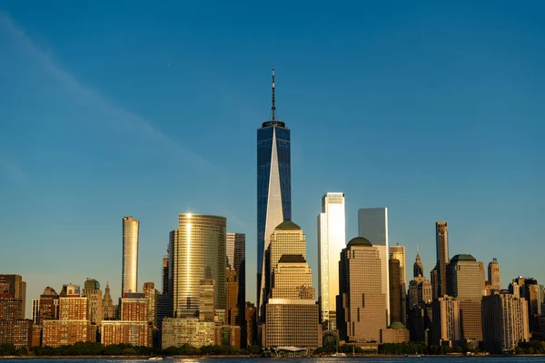 Skyskrapa Byggnad Manhattan Storstad Stadsbild New York Centrum Med Skyline — Stockfoto