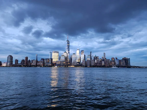 Panorama Manhattanu Nowy Jork Wieżowiec Nowym Jorku Miejska Architektura Centrum — Zdjęcie stockowe