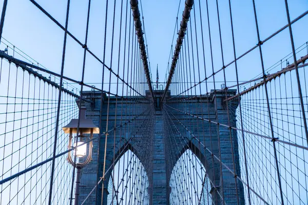 Scenario Incredibile Ponte Brooklyn Sopra Grattacieli Metropoli Ponte Brooklyn New — Foto Stock