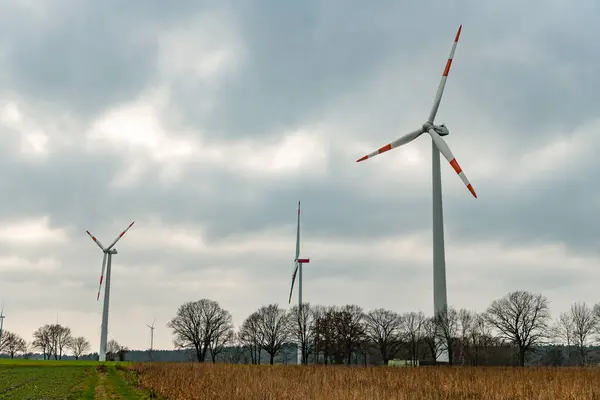 stock image Offshore Windmill farm. wind turbines. windmill view. wind turbine generator for electricity. Green energy infrastructure. windmill turbines generating green energy. Windmills for power production.