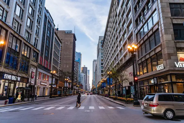 Chicago Usa 2023 Április State Street Népszerű Utcája Chicago Ban — Stock Fotó