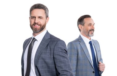 Başarılı iş adamı meslektaşım. Meslektaşlar arasındaki iş ilişkileri. Takım elbiseli iş adamı. İş arkadaşım beyazları soyutladı. İki işadamı birlikte çalışırlar. seçici odak.