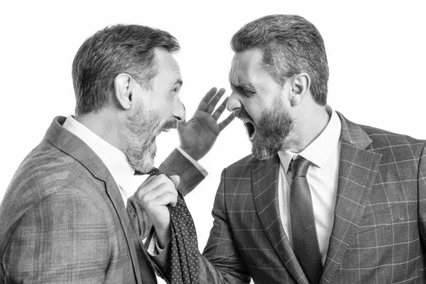 Businessmen Arguing Studio Arguing Businessmen Shouting Photo Businessmen Arguing Anger — Stockfoto