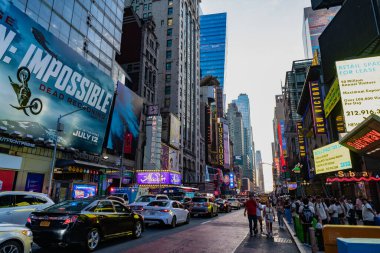 New York City, ABD - 23 Temmuz 2023: Times Square Street of New York City.