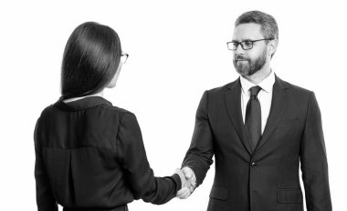 Pazarlıktaki ortaklık anlaşması beyaz arka planda izole edildi. Stüdyoda ortaklık anlaşması. Pazarlıkta ortaklık anlaşması. Pazarlıkta ortaklık anlaşması imajı.