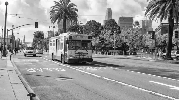 San Francisco Usa May 2019 Muni City Bus Transport Road — Stock Photo, Image
