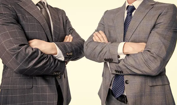 Cropped Photo Men Demonstrating Business Leadership Business Leadership Concept Leadership — Foto Stock