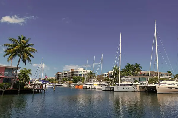 Miami Florida Usa Marzo 2023 Porto Estivo Balneare Con Yacht — Foto Stock