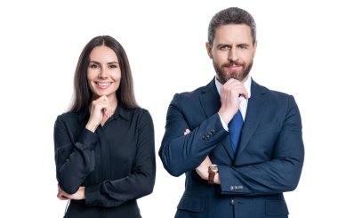 Yeni bir iş projesinde işbirliği yapıyorum. Beyazlar üzerinde izole iş adamları. Ofiste toplantı yaparken iş adamları birlikte. İş projesinde çalışan iş adamları.