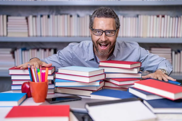 Dia Dos Professores Professor Escola Melhorar Educação Biblioteca Dia Conhecimento — Fotografia de Stock