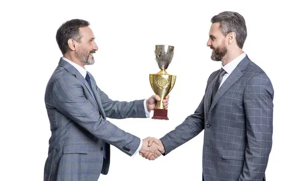 Premio Coppa Campione Leadership Successo Uomo Affari Campione Uomo Affari — Foto Stock