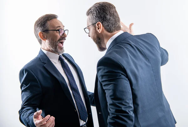 Businessmen Having Conflict Fight Business Fighting Boss Employee Business Fight — Stock Photo, Image