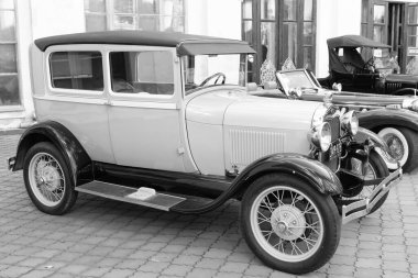 Kyiv, Ukrayna - 02 Kasım 2022: Ford Model A 1927 retro car, yan görüş.