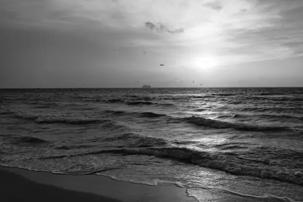Драматический Морской Горизонт Восходе Солнца Фото Морского Горизонта Восходе Солнца — стоковое фото